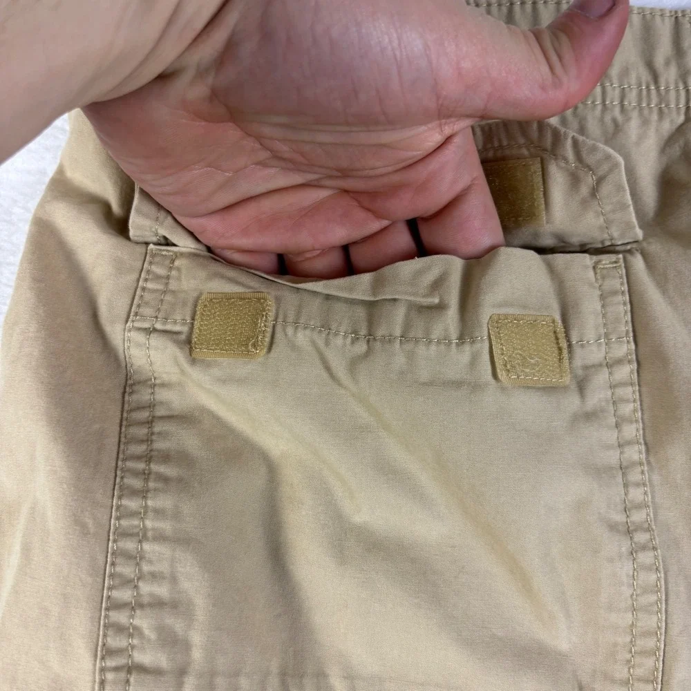 Mens Tan Cotton Twill‎ Cargo Shorts Casual Outdoor Utility Khaki Size 40
